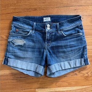 Hudson Rolled Hem Distressed Denim Shorts Women’s 26 Y2K Daisy Dukes